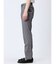 リネン混 スリムフィット ノータックパンツ グレー(セットアップ可能)