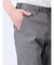 リネン混 スリムフィット ノータックパンツ グレー(セットアップ可能)