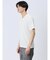 タックストライプ フェイクVネック半袖Tシャツ