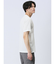 タックストライプ フェイクVネック半袖Tシャツ