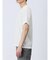 タックストライプ フェイクVネック半袖Tシャツ