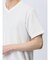 タックストライプ フェイクVネック半袖Tシャツ