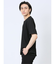 タックストライプ フェイクVネック半袖Tシャツ