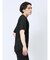 タックストライプ フェイクVネック半袖Tシャツ