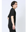 タックストライプ フェイクVネック半袖Tシャツ