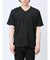 タックストライプ フェイクVネック半袖Tシャツ