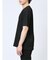 タックストライプ フェイクVネック半袖Tシャツ