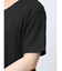 タックストライプ フェイクVネック半袖Tシャツ