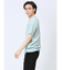 タックストライプ フェイクVネック半袖Tシャツ