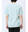 タックストライプ フェイクVネック半袖Tシャツ