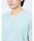 タックストライプ フェイクVネック半袖Tシャツ