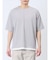 梨地 レイヤード風 クルーネック半袖Tシャツ