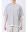 梨地 レイヤード風 クルーネック半袖Tシャツ