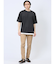 梨地 レイヤード風 クルーネック半袖Tシャツ
