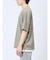 梨地 レイヤード風 クルーネック半袖Tシャツ