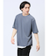 梨地 レイヤード風 クルーネック半袖Tシャツ