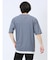 梨地 レイヤード風 クルーネック半袖Tシャツ