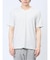 メッシュ 転写プリントフェイクVネック半袖Tシャツ