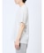 メッシュ 転写プリントフェイクVネック半袖Tシャツ