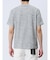 メッシュ 転写プリントフェイクVネック半袖Tシャツ