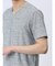 メッシュ 転写プリントフェイクVネック半袖Tシャツ