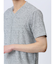 メッシュ 転写プリントフェイクVネック半袖Tシャツ