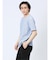 メッシュ 転写プリントフェイクVネック半袖Tシャツ
