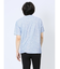 メッシュ 転写プリントフェイクVネック半袖Tシャツ