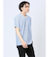 メッシュ 転写プリントフェイクVネック半袖Tシャツ