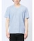 メッシュ 転写プリントフェイクVネック半袖Tシャツ