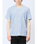 メッシュ 転写プリントフェイクVネック半袖Tシャツ