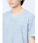 メッシュ 転写プリントフェイクVネック半袖Tシャツ