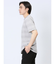 ポップコーンボーダー フェイククルーネック半袖Tシャツ