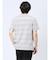 ポップコーンボーダー フェイククルーネック半袖Tシャツ