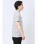 ポップコーンボーダー フェイククルーネック半袖Tシャツ