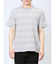 ポップコーンボーダー フェイククルーネック半袖Tシャツ