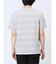 ポップコーンボーダー フェイククルーネック半袖Tシャツ