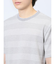 ポップコーンボーダー フェイククルーネック半袖Tシャツ