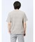 ポップコーンボーダー フェイククルーネック半袖Tシャツ