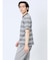 ポップコーンボーダー フェイククルーネック半袖Tシャツ