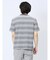 ポップコーンボーダー フェイククルーネック半袖Tシャツ