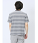 ポップコーンボーダー フェイククルーネック半袖Tシャツ