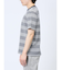 ポップコーンボーダー フェイククルーネック半袖Tシャツ