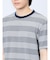 ポップコーンボーダー フェイククルーネック半袖Tシャツ