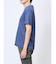 メッシュボーダー フェイクVネック半袖Tシャツ