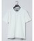 ジャガードヘリンボン フェイクVネック半袖Tシャツ