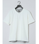 ジャガードヘリンボン フェイクVネック半袖Tシャツ