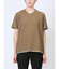 ジャガードヘリンボン フェイクVネック半袖Tシャツ