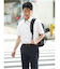 Biz クールパス ボタンダウン半袖 ビズシャツ
