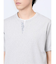 メランジジャージー フェイクキーネック半袖Tシャツ
